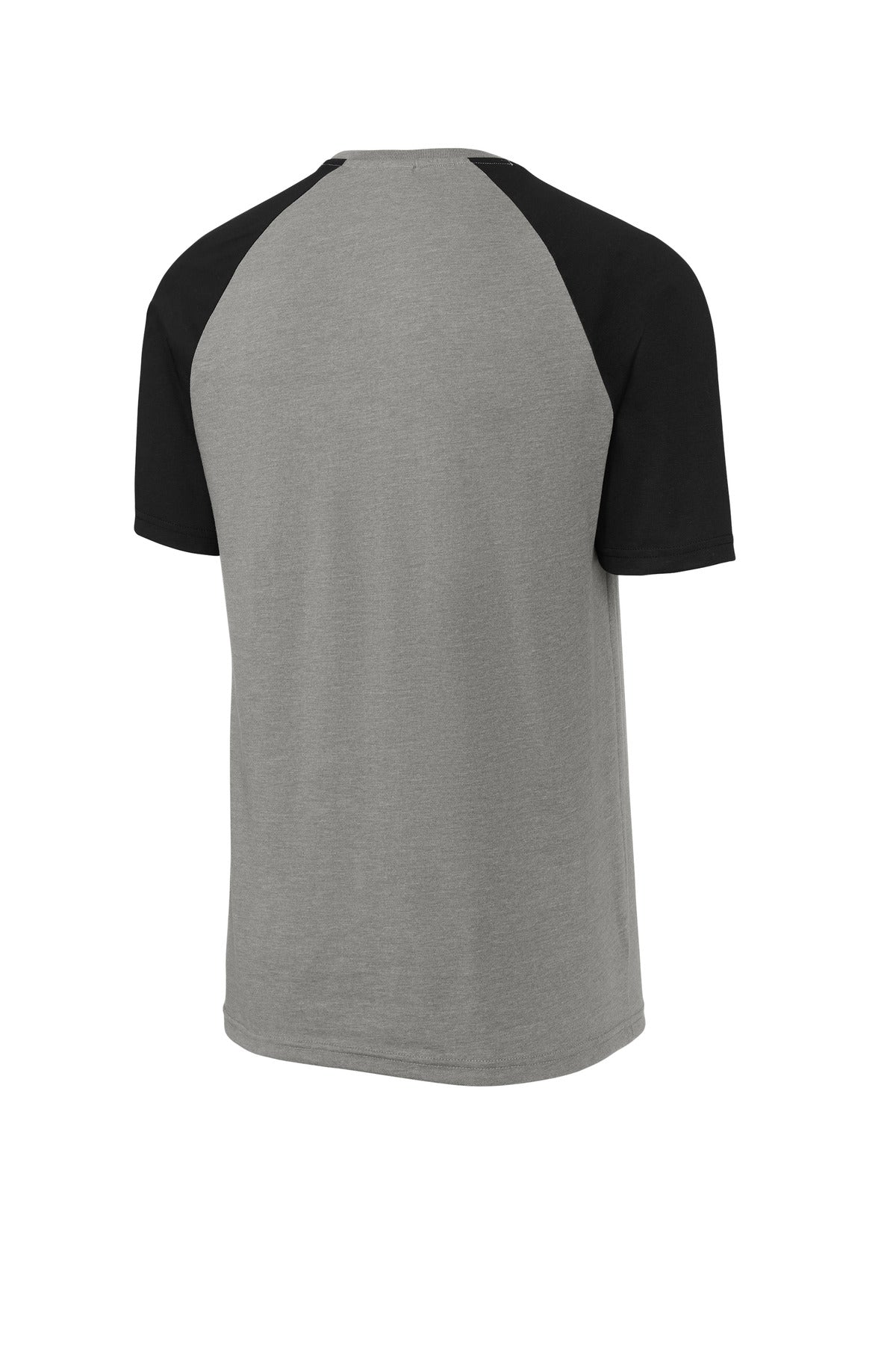 Sport-Tek Halftime Raglan Tee ST6040 Black/ Vintage Heather