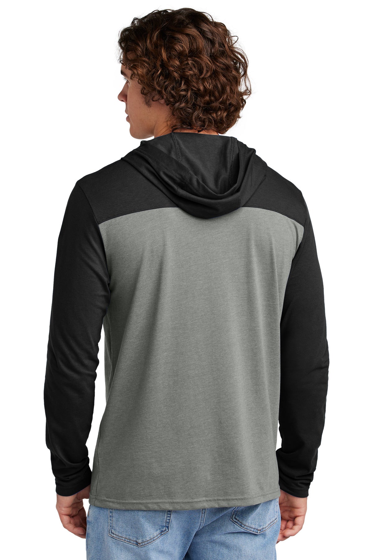 Sport-Tek Halftime Long Sleeve Hoodie ST6044 Black/ Vintage Heather