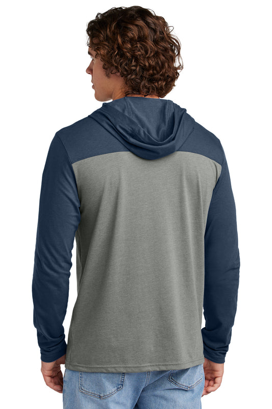 Sport-Tek Halftime Long Sleeve Hoodie ST6044 True Navy/ Vintage Heather