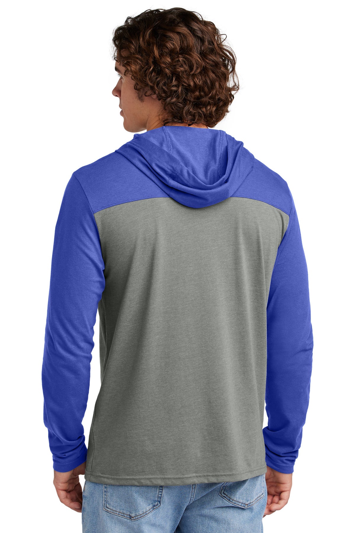 Sport-Tek Halftime Long Sleeve Hoodie ST6044 True Royal/ Vintage Heather