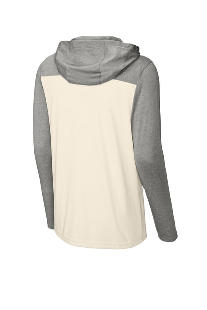 Sport-Tek Halftime Long Sleeve Hoodie ST6044 Vintage Heather/ Ecru