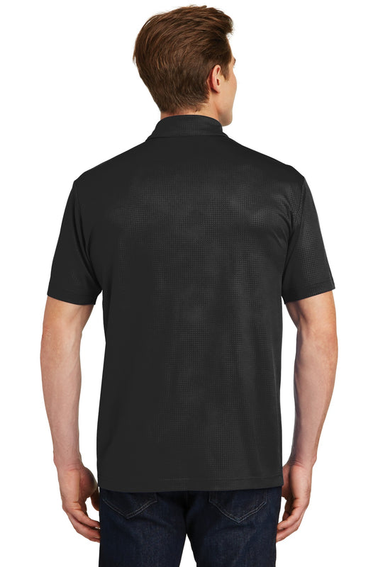 Sport-Tek Embossed PosiCharge Tough Polo. ST630 Black