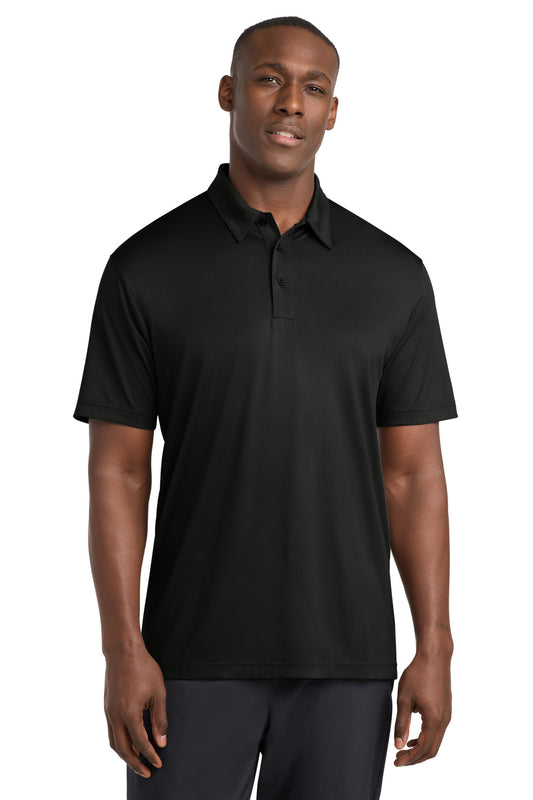 Sport-Tek Embossed PosiCharge Tough Polo ST630 Black
