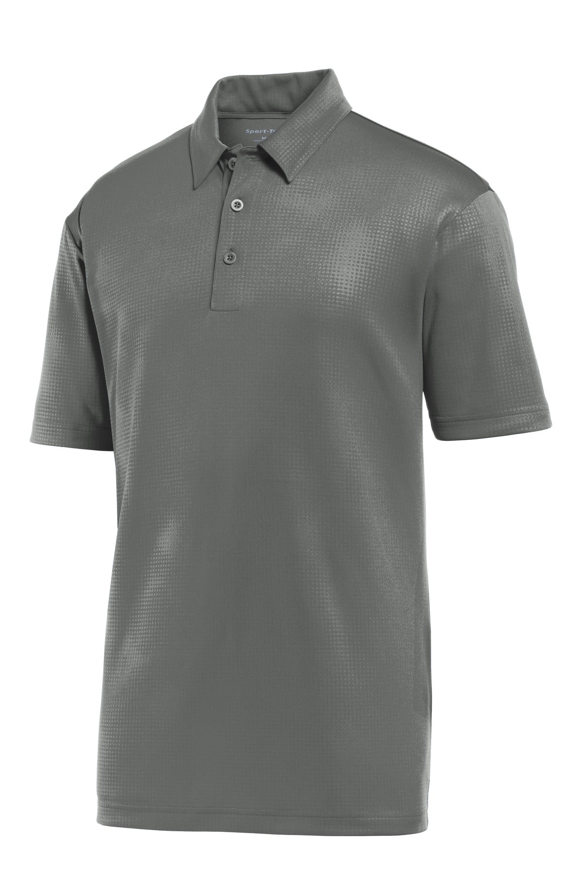 Sport-Tek Embossed PosiCharge Tough Polo. ST630 Dark Smoke Grey