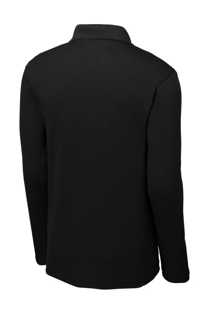 Sport-Tek  PosiCharge  RacerMesh  Long Sleeve Polo. ST640LS Black