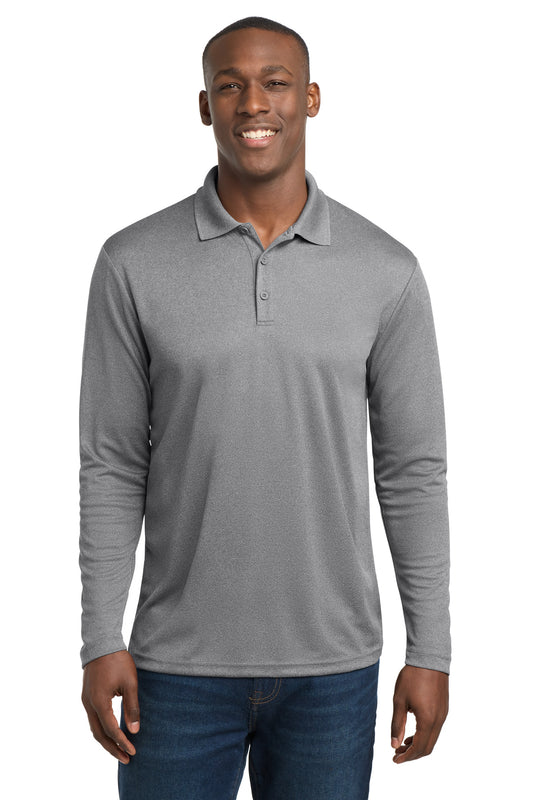 Sport-Tek PosiCharge RacerMesh Long Sleeve Polo ST640LS Grey Heather
