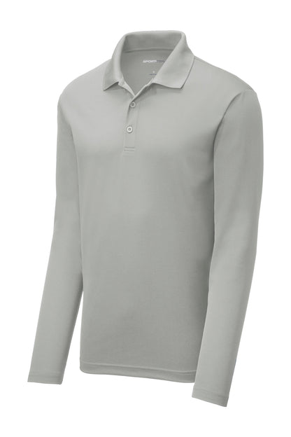 Sport-Tek  PosiCharge  RacerMesh  Long Sleeve Polo. ST640LS Silver