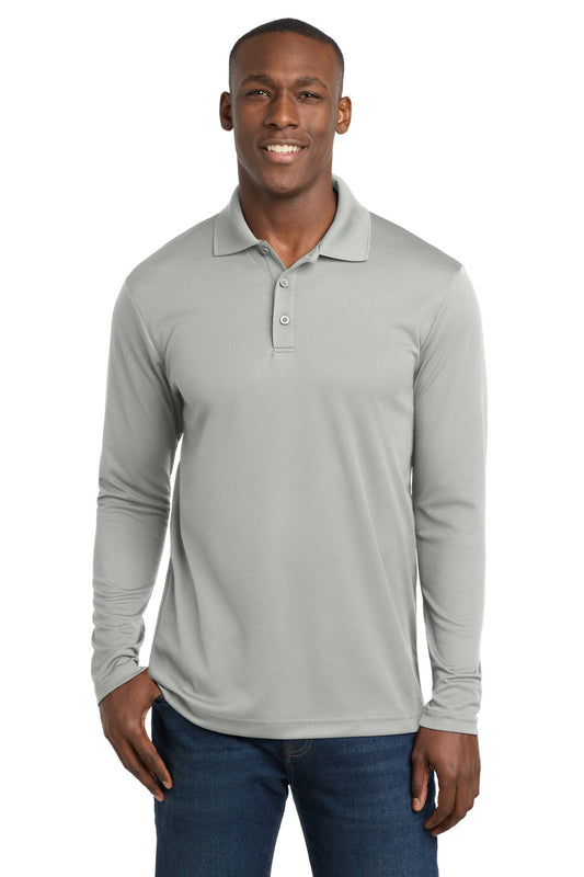 Sport-Tek PosiCharge RacerMesh Long Sleeve Polo ST640LS Silver