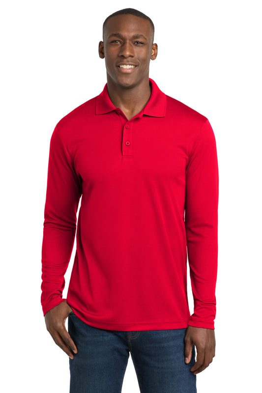 Sport-Tek PosiCharge RacerMesh Long Sleeve Polo ST640LS True Red