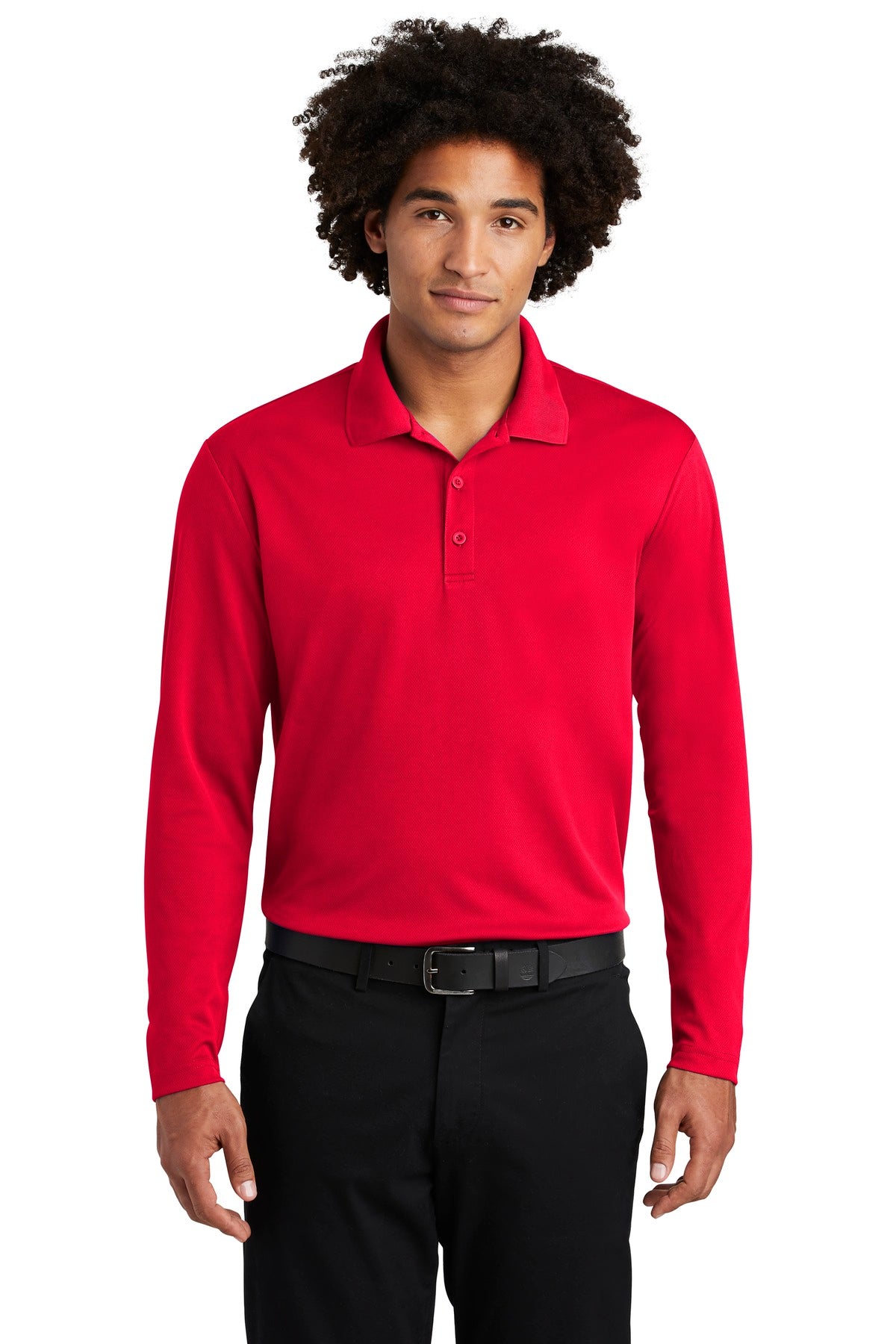 Sport-Tek  PosiCharge  RacerMesh  Long Sleeve Polo. ST640LS True Red