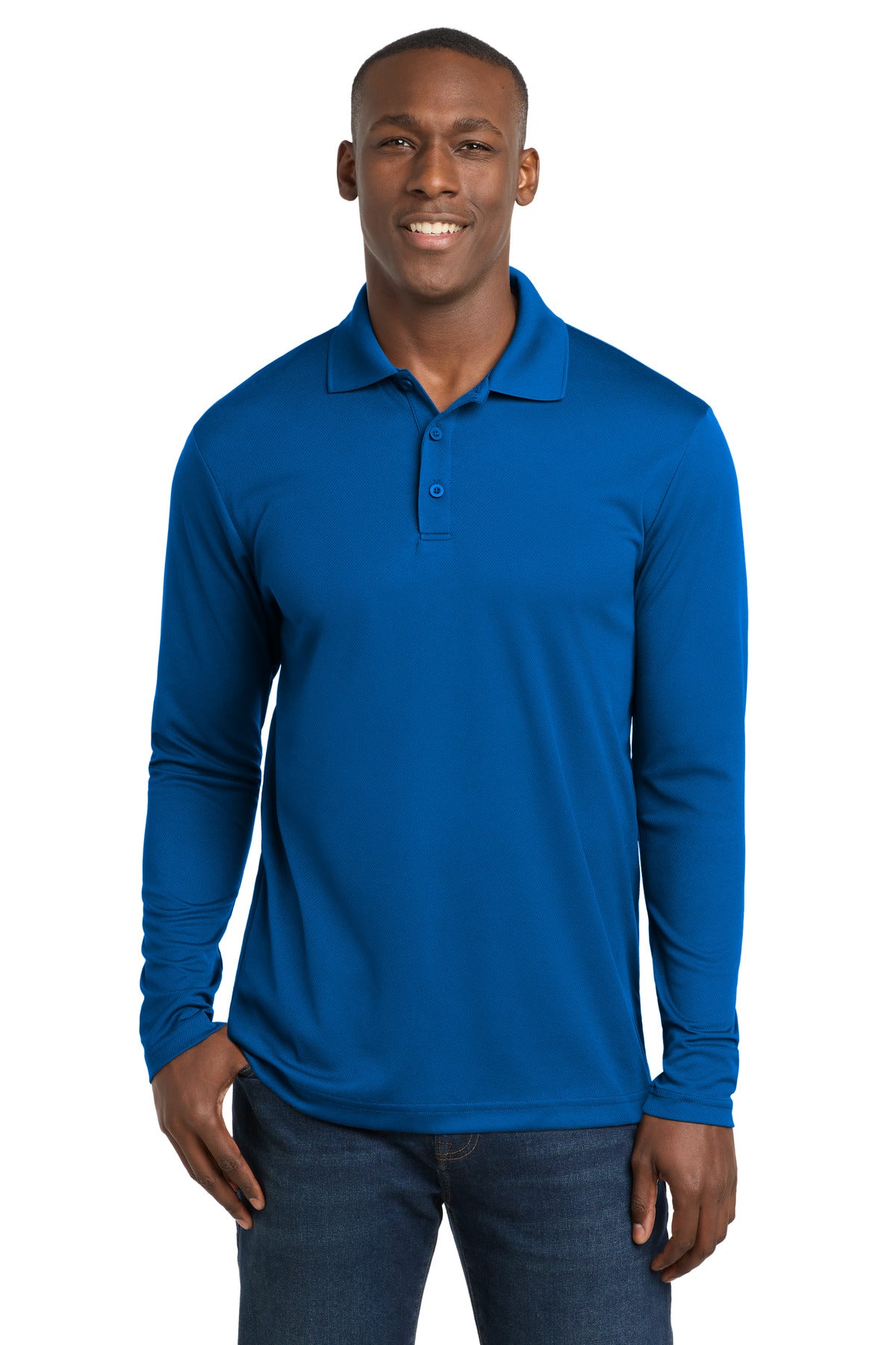 Sport-Tek PosiCharge RacerMesh Long Sleeve Polo ST640LS True Royal