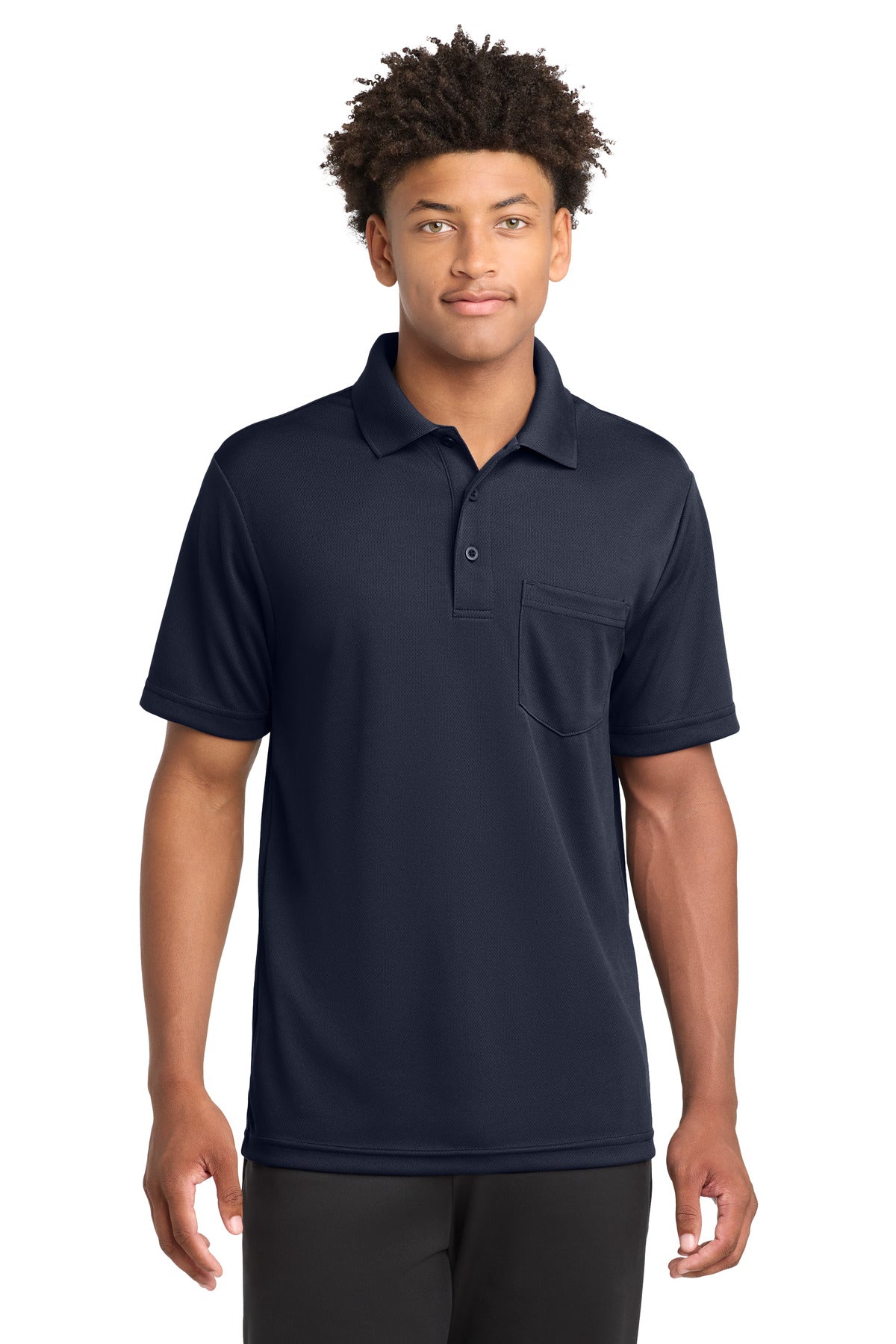 Sport-Tek PosiCharge RacerMesh Pocket Polo ST640P True Navy