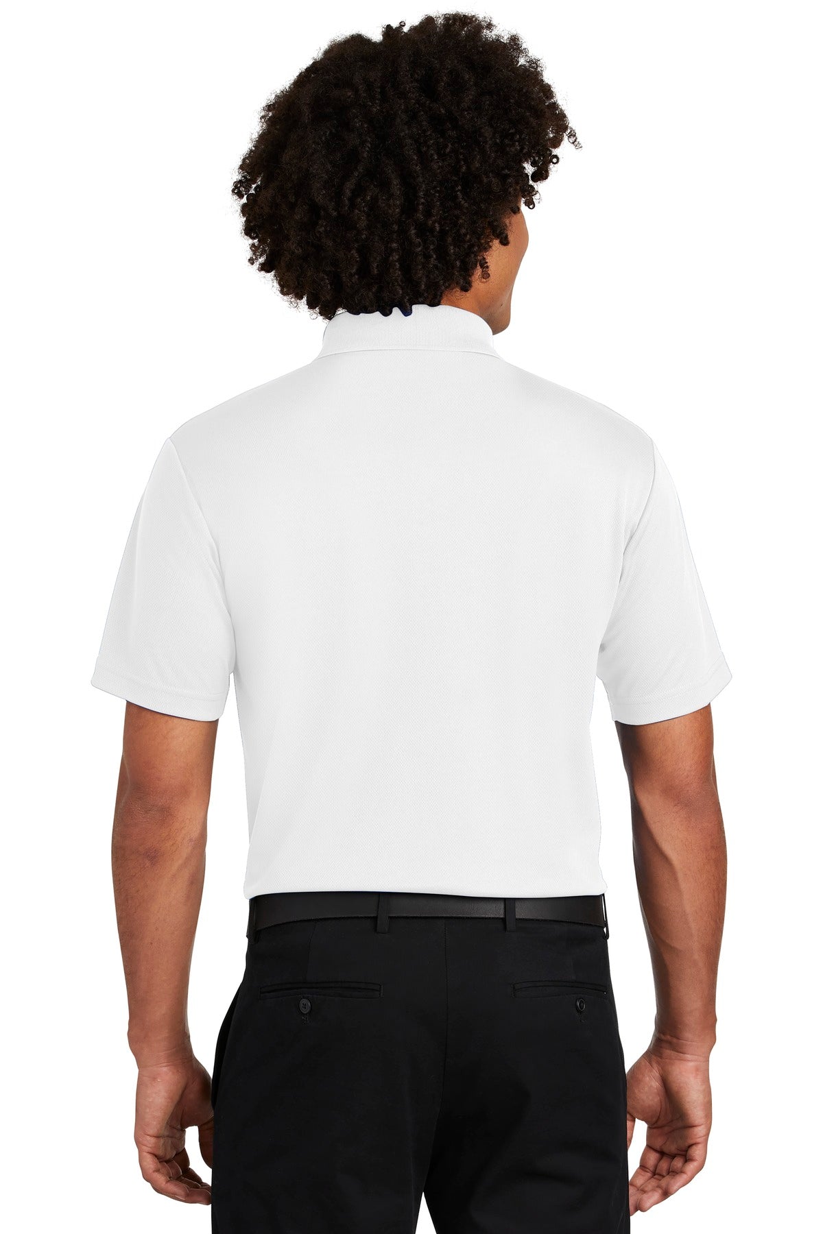 Sport-Tek  PosiCharge  RacerMesh  Pocket Polo. ST640P White
