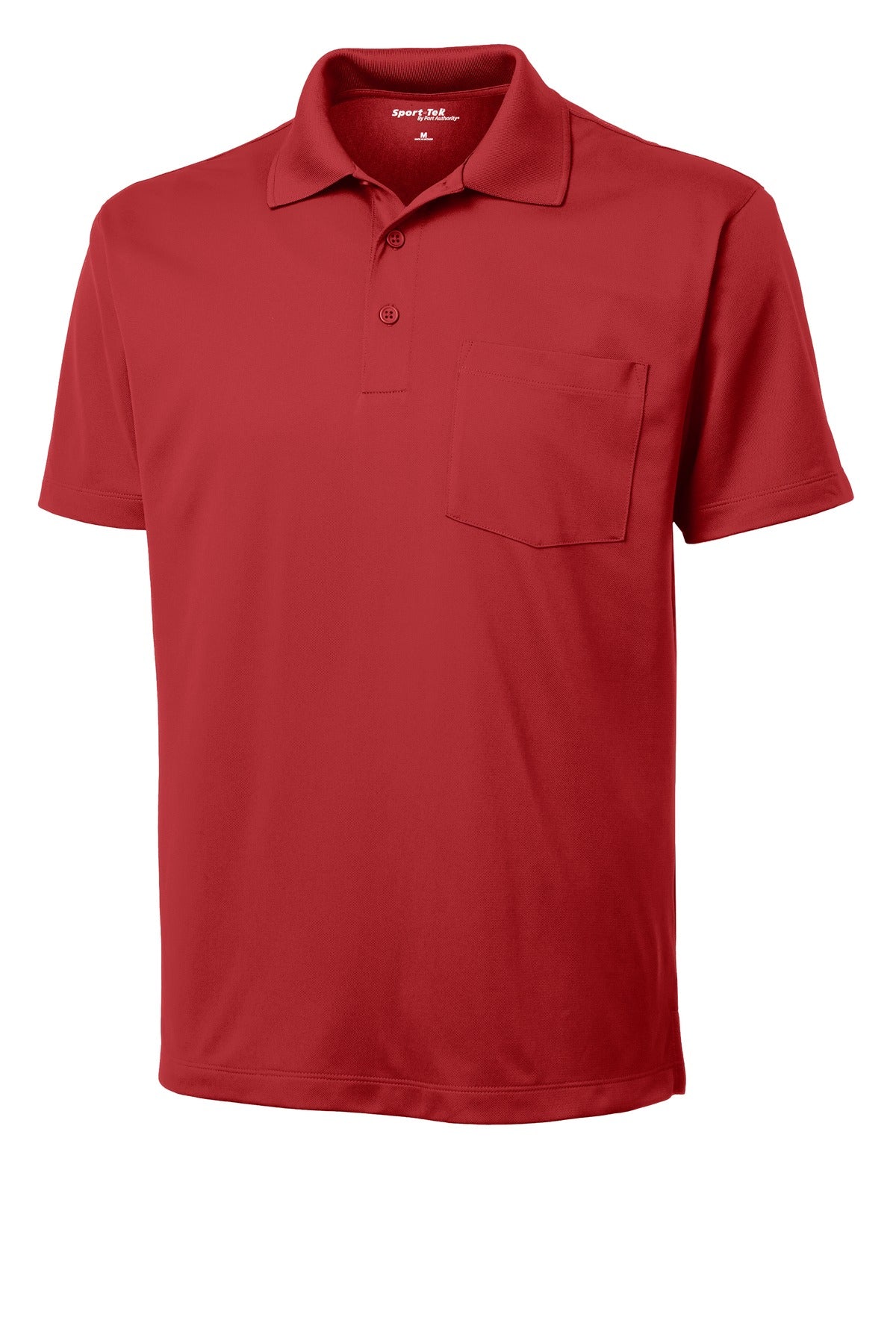 Sport-Tek Micropique Sport-Wick Pocket Polo. ST651 True Red