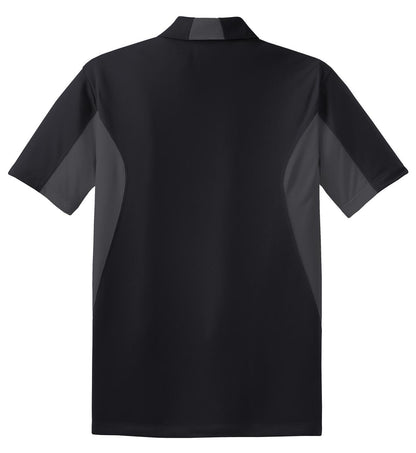 Sport-Tek Side Blocked Micropique Sport-Wick Polo. ST655 Black/ Iron Grey