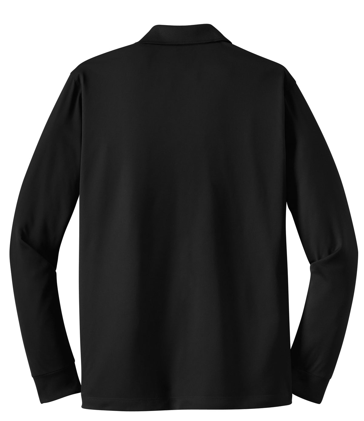 Sport-Tek Long Sleeve Micropique Sport-Wick Polo. ST657 Black