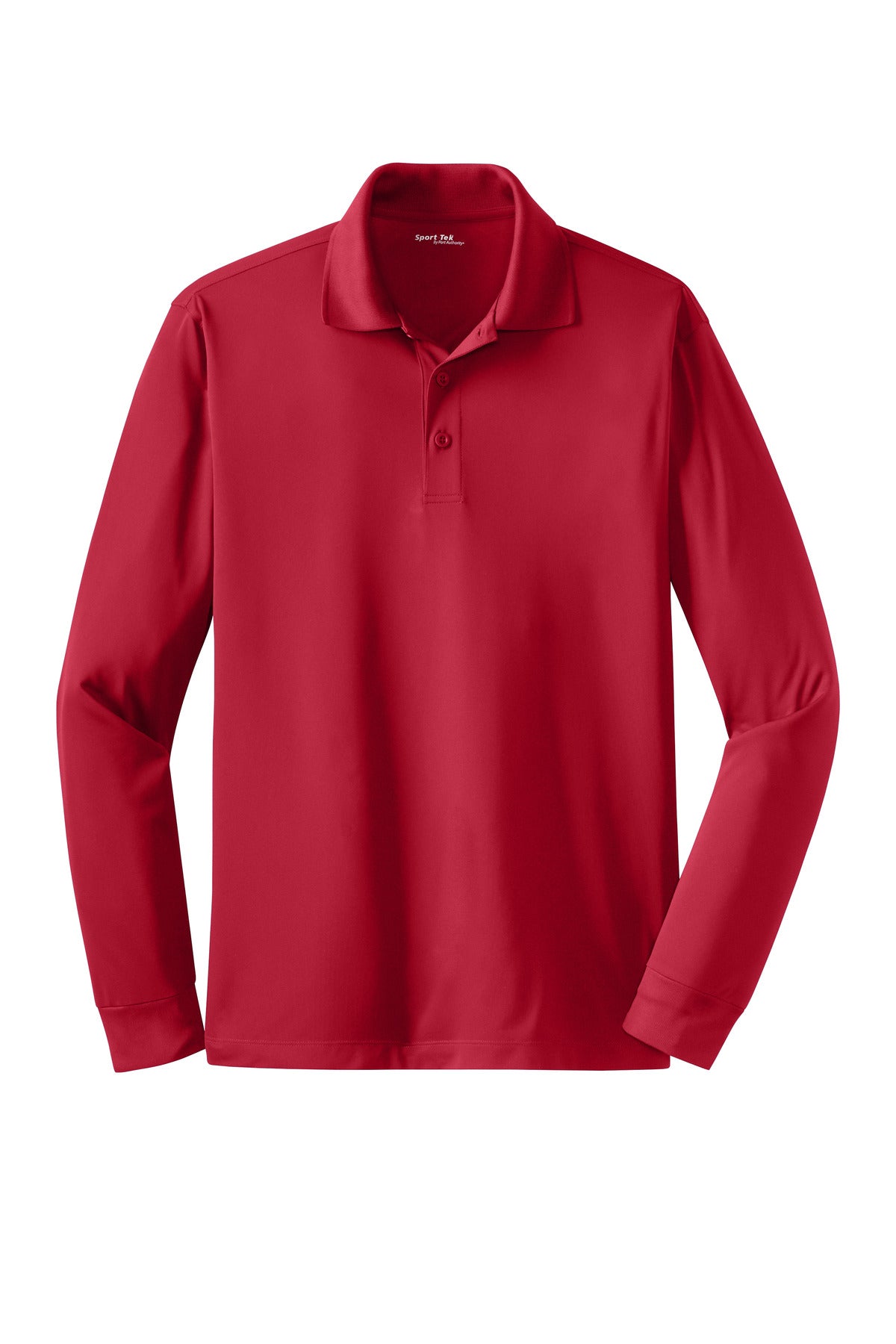 Sport-Tek Long Sleeve Micropique Sport-Wick Polo. ST657 Deep Red
