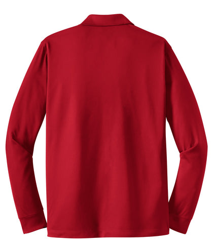 Sport-Tek Long Sleeve Micropique Sport-Wick Polo. ST657 True Red