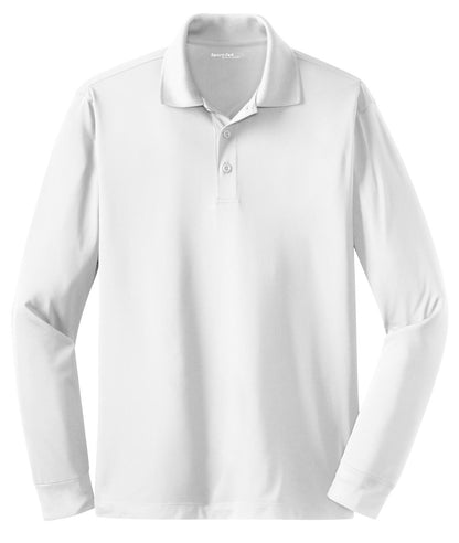Sport-Tek Long Sleeve Micropique Sport-Wick Polo. ST657 White