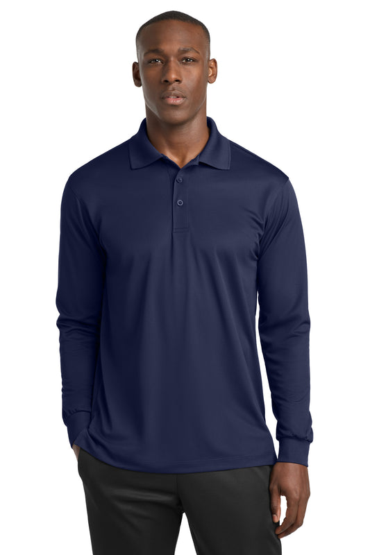 Sport-Tek Long Sleeve Micropique Sport-Wick Polo ST657 True Navy