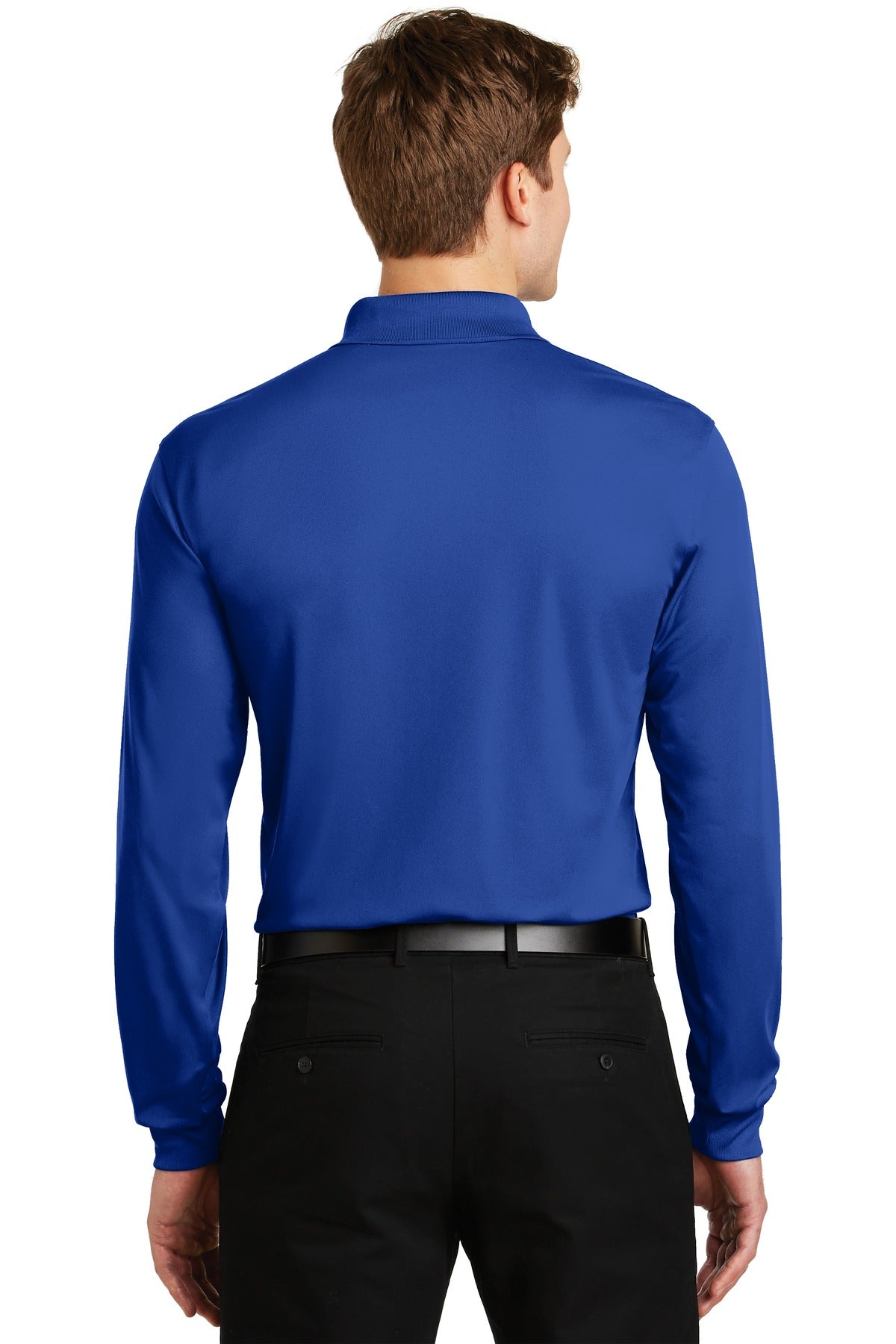Sport-Tek Long Sleeve Micropique Sport-Wick Polo. ST657 True Royal