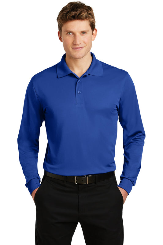 Sport-Tek Long Sleeve Micropique Sport-Wick Polo. ST657 True Royal