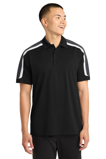 Sport-Tek Tricolor Shoulder Micropique Sport-Wick Polo ST658