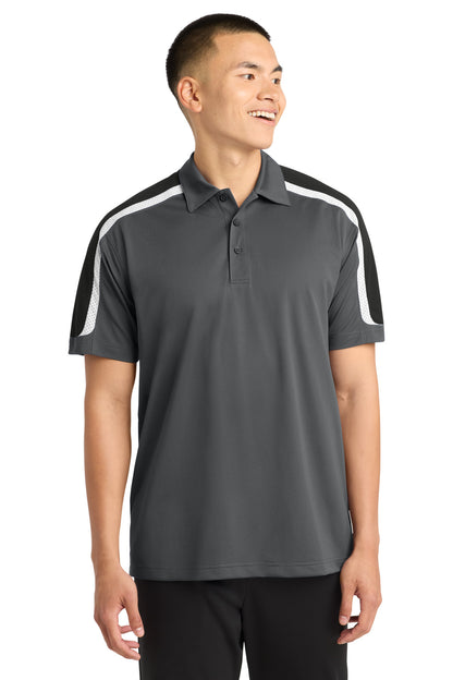 Sport-Tek Tricolor Shoulder Micropique Sport-Wick Polo ST658