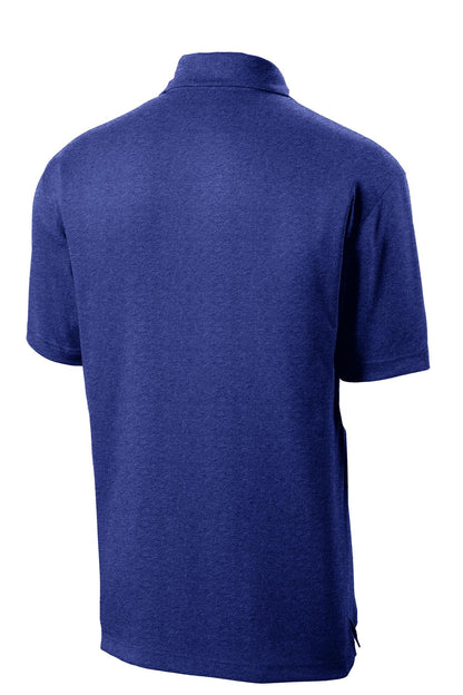 Sport-Tek Heather Contender Polo. ST660 Cobalt Heather