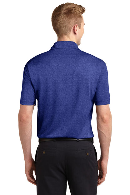 Sport-Tek Heather Contender Polo. ST660 Cobalt Heather