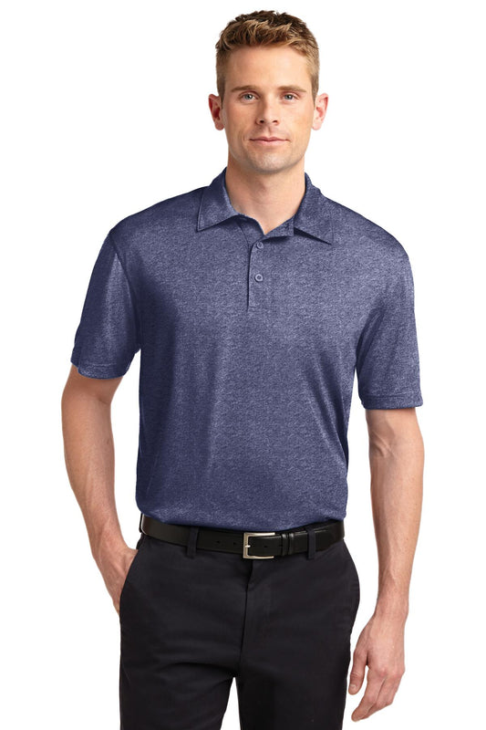 Sport-Tek Heather Contender Polo. ST660 True Navy Heather
