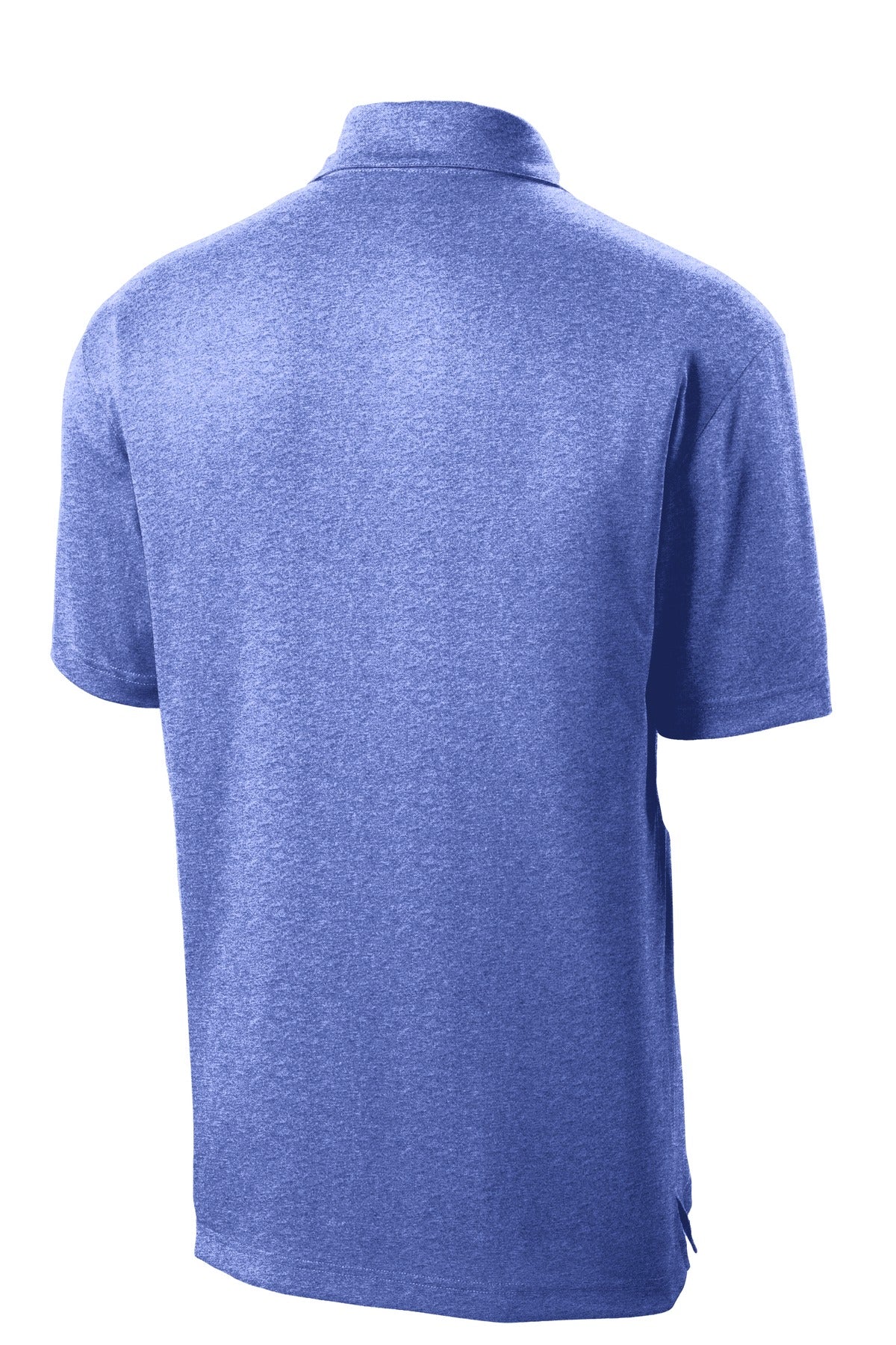 Sport-Tek Heather Contender Polo. ST660 True Royal Heather