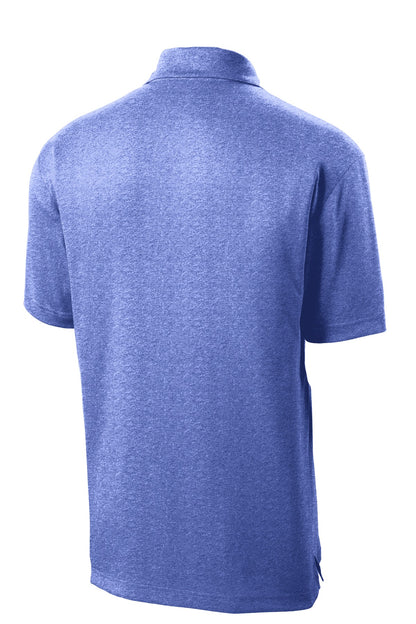 Sport-Tek Heather Contender Polo. ST660 True Royal Heather