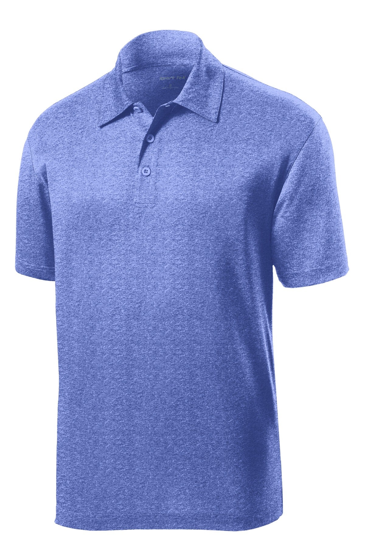 Sport-Tek Heather Contender Polo. ST660 True Royal Heather