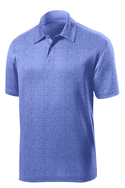 Sport-Tek Heather Contender Polo. ST660 True Royal Heather
