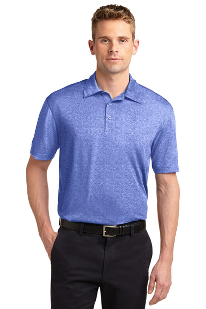 Sport-Tek Heather Contender Polo. ST660 True Royal Heather