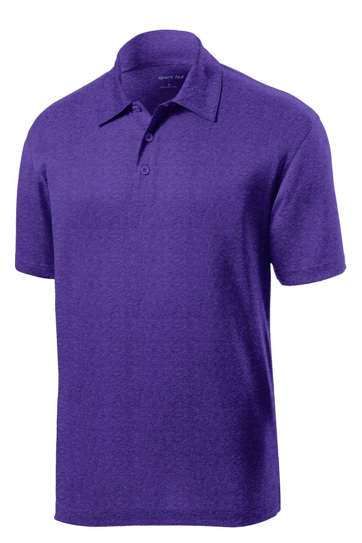 Sport-Tek Heather Contender Polo. ST660 Varsity Purple Heather