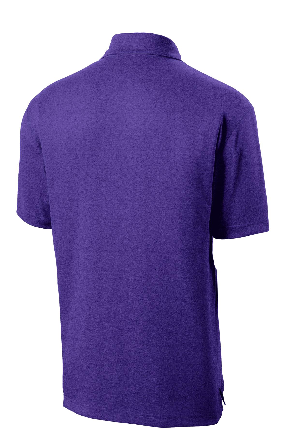 Sport-Tek Heather Contender Polo. ST660 Varsity Purple Heather