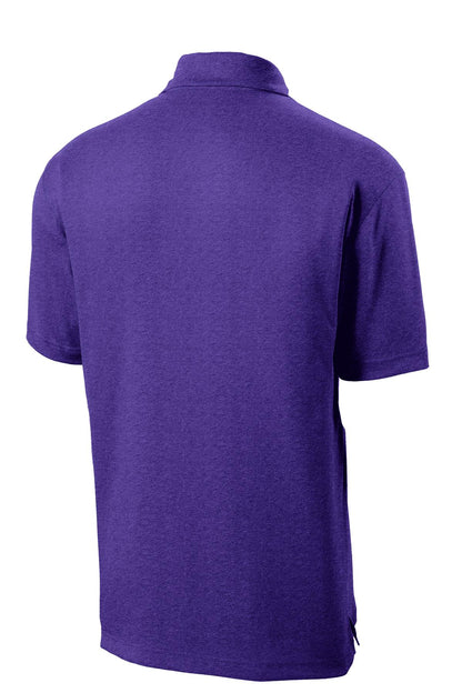 Sport-Tek Heather Contender Polo. ST660 Varsity Purple Heather