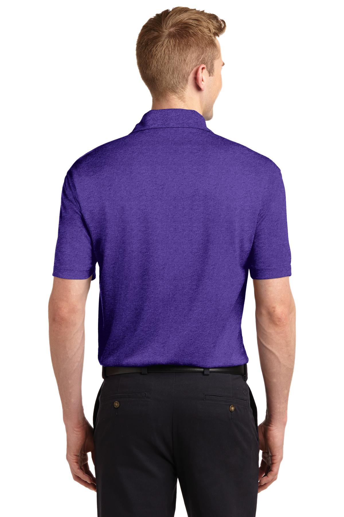 Sport-Tek Heather Contender Polo. ST660 Varsity Purple Heather
