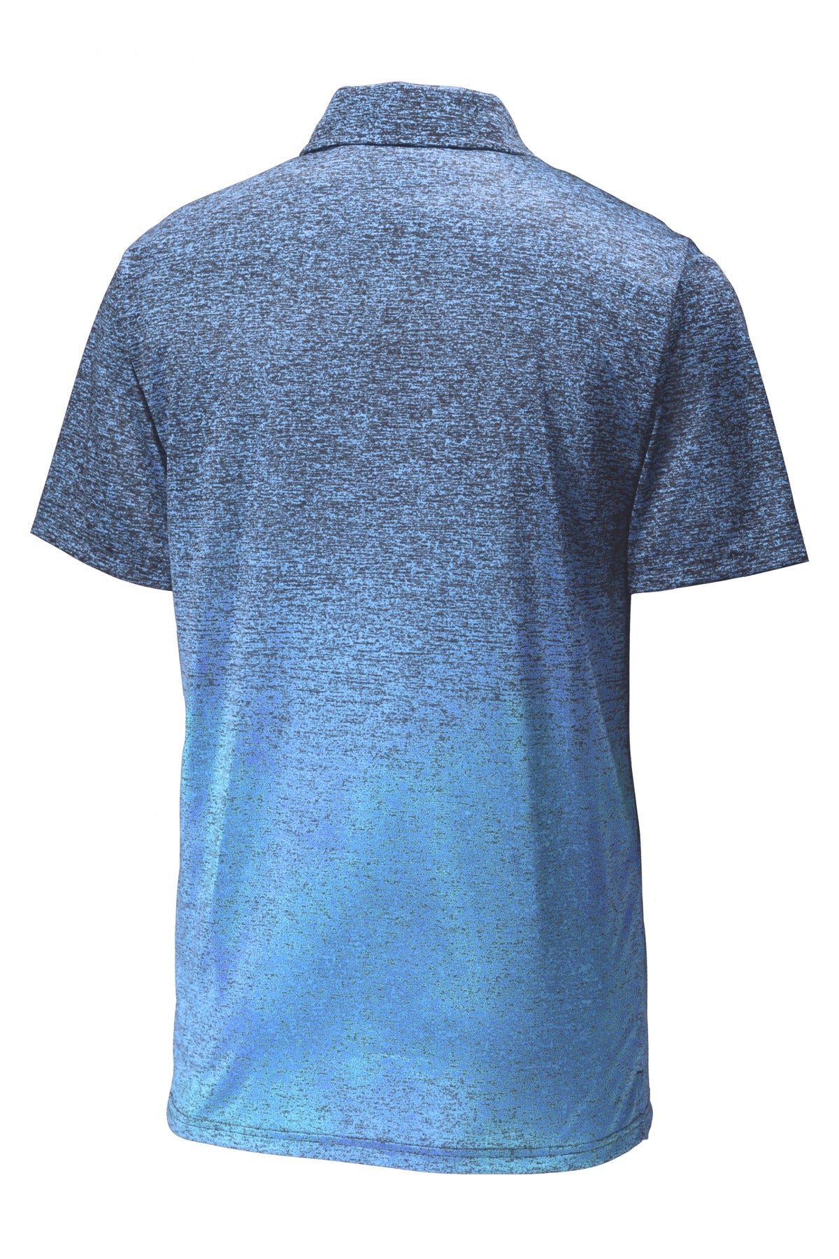 Sport-Tek  Ombre Heather Polo. ST671 Carolina Blue/ True Navy