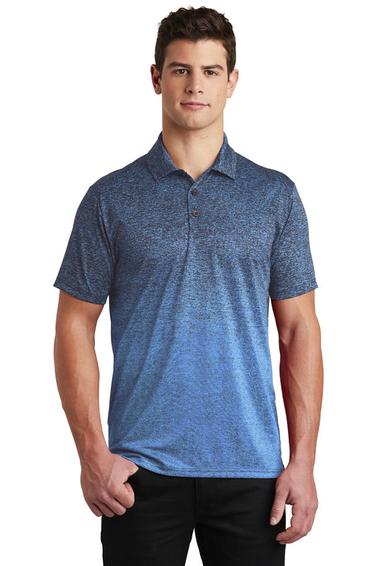 Sport-Tek  Ombre Heather Polo. ST671 Carolina Blue/ True Navy