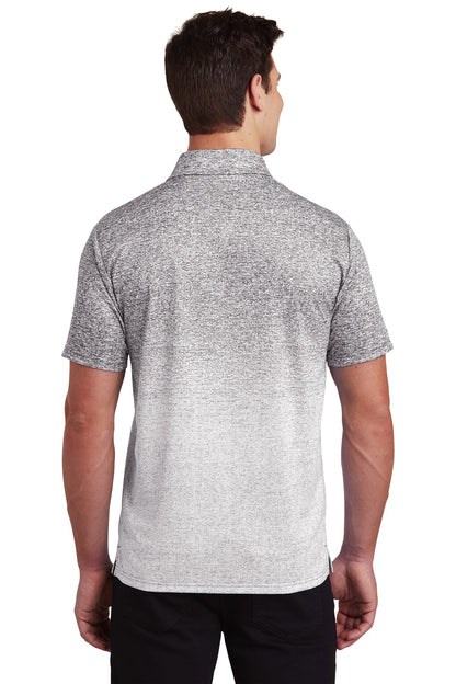 Sport-Tek  Ombre Heather Polo. ST671 White/ Graphite