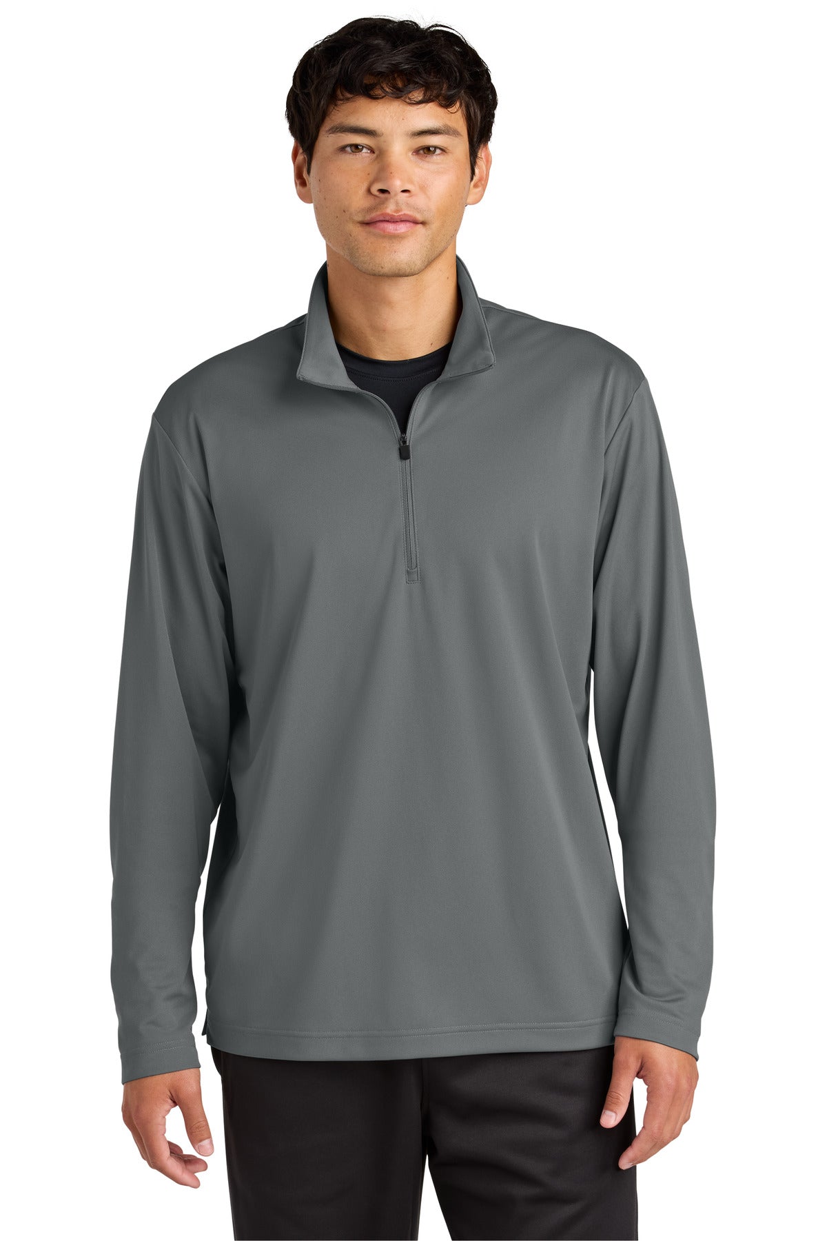 Sport-Tek Micropique Sport-Wick 1/4-Zip ST672 Grey Concrete