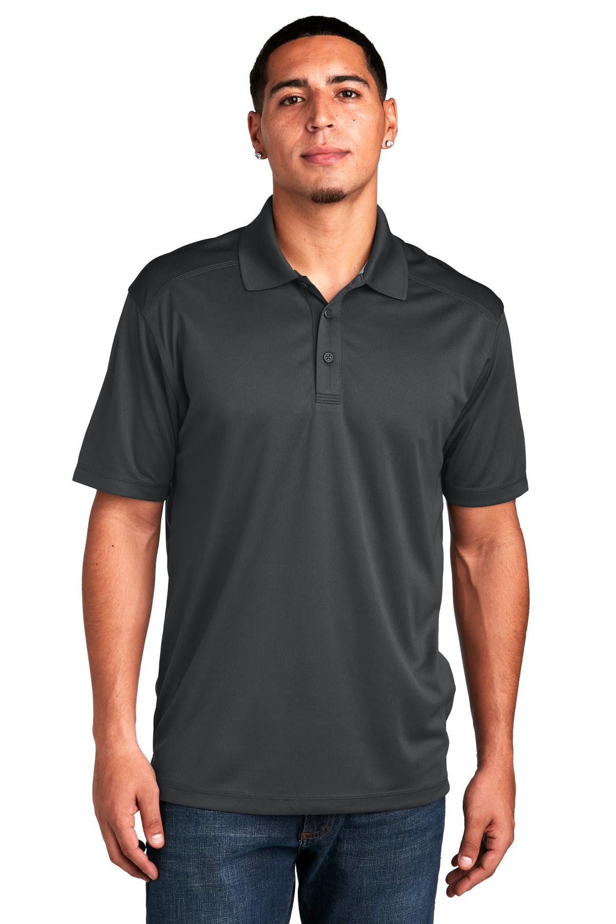 Sport-Tek PosiCharge Micro-Mesh Polo. ST680 Iron Grey