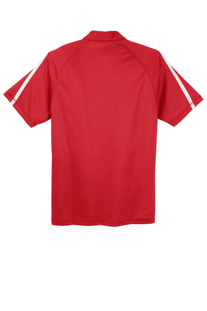 Sport-Tek PosiCharge Micro-Mesh Colorblock Polo. ST685 True Red/ White