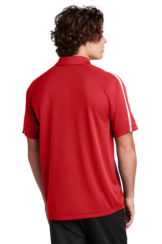 Sport-Tek PosiCharge Micro-Mesh Colorblock Polo. ST685 True Red/ White