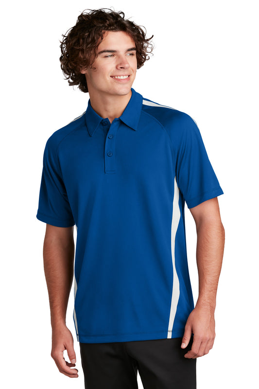 Sport-Tek PosiCharge Micro-Mesh Colorblock Polo. ST685 True Royal/ White