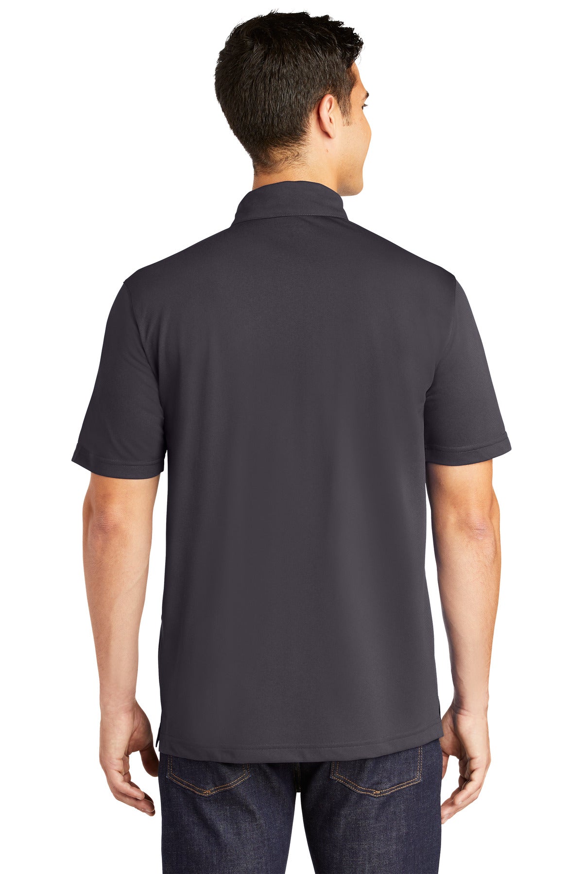 Sport-Tek PosiCharge Active Textured Polo. ST690 Iron Grey
