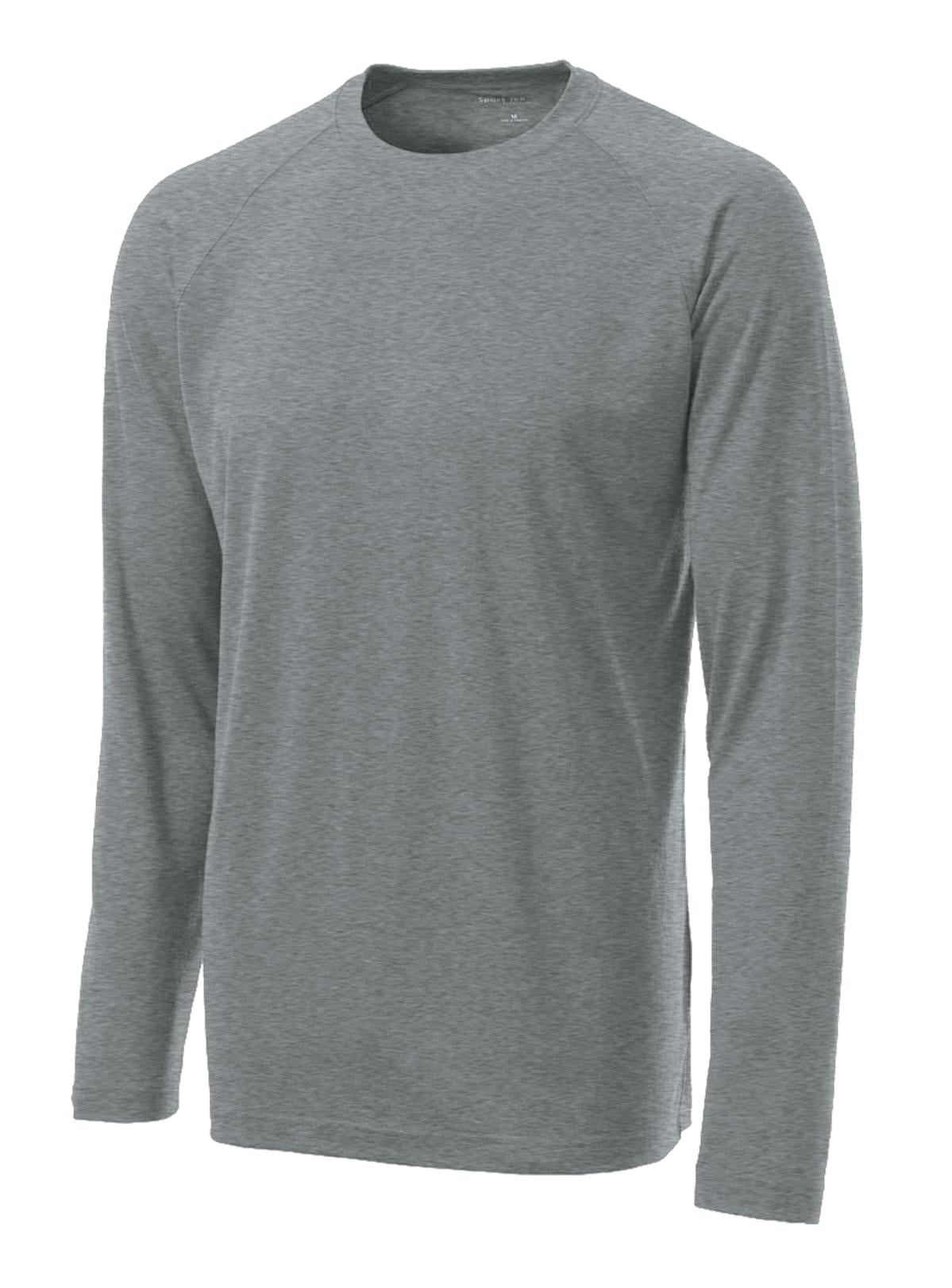 Sport-Tek  Long Sleeve Ultimate Performance Crew. ST700LS Heather Grey